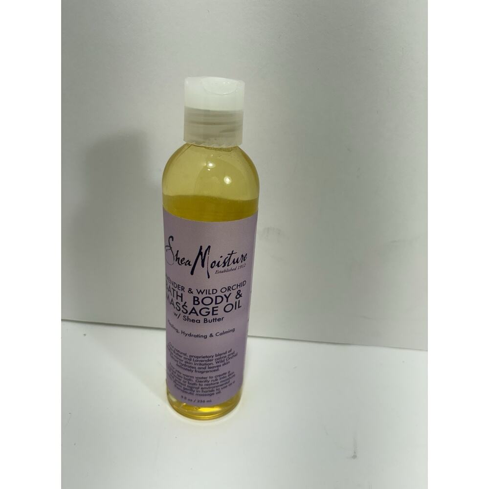 Shea Moisture Lavender & Wild Orchid Calming Bath, Body & Massage Oil 8Oz Sealed
